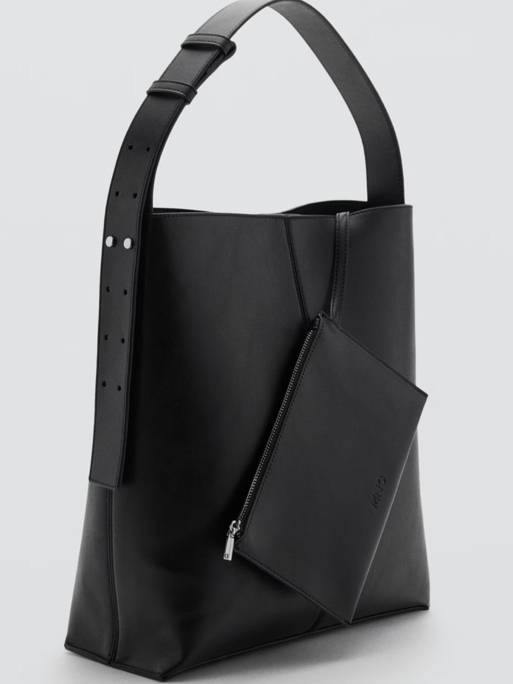 Mango Structured Leather-Effect Tote - Picture 5 of 15